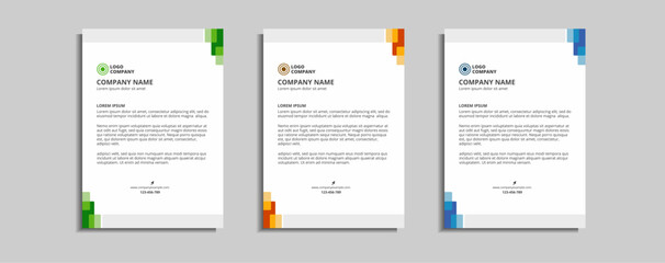 modern corporate letterhead template design