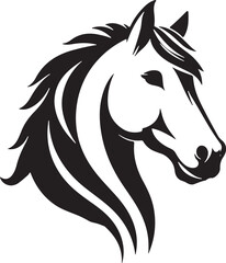 A Hors head silhouette vector art