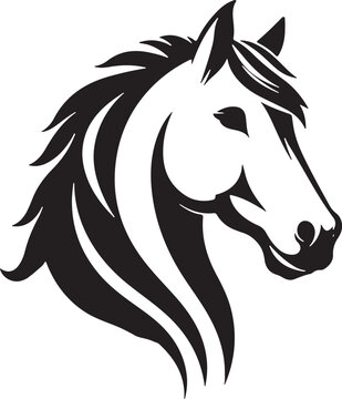 A Hors head silhouette vector art