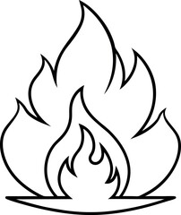 fire Silhouette Black Logo Vector Digital Download