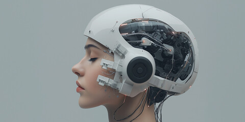 Futuristic Cyborg: A Digital Portrait of Artificial Intelligence