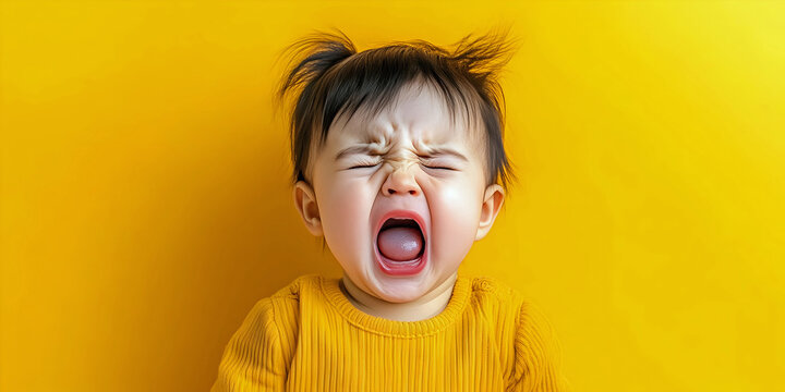 portrait of an unhappy child, ai generated,