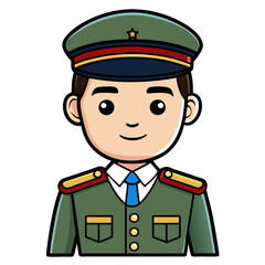 Military Uniforms on White Background