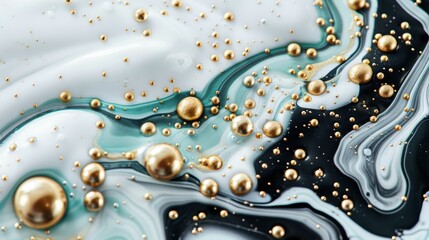 Abstract swirls from droplet collisions creating intricate designs in liquid art, illustrating dynamic and expressive fluid motion
