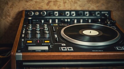 Fototapeta premium dj mixing music