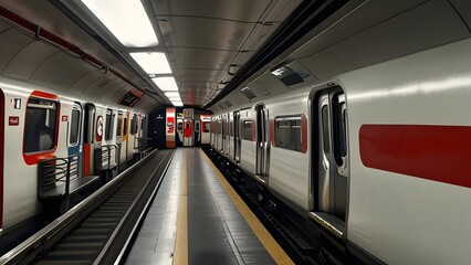 A  futuristic subway car