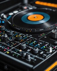 Obraz premium dj mixing music