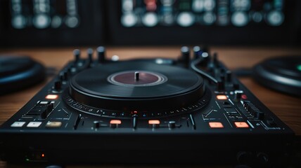 Obraz premium dj mixing music