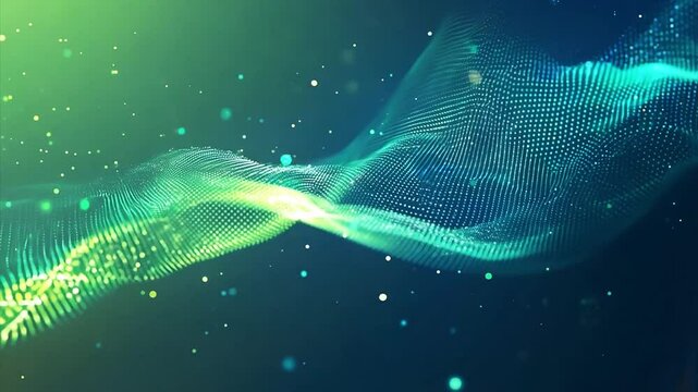 抽象的なブルー グリーン データ ハーフトーン プラス背景技術ベクトル デザインGenerativeAI