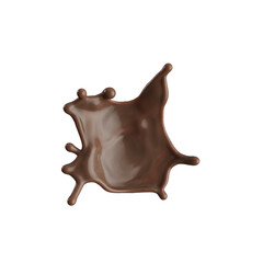 Chocolate Milk splash 3d realistic