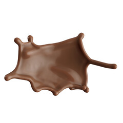 Chocolate Milk splash 3d realistic
