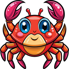 Cute Crab vector cartoon illustration