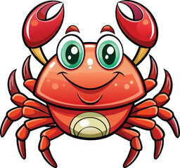 Cute Crab vector cartoon illustration