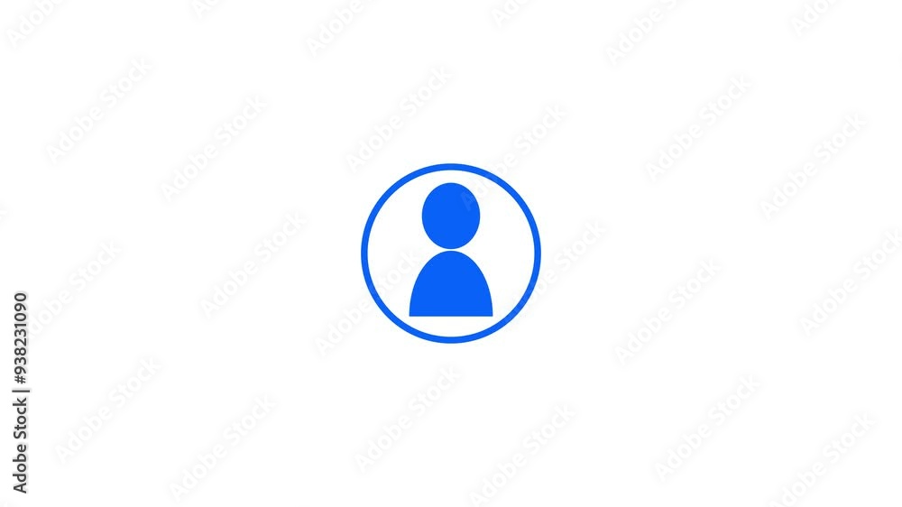 Aufkleber user animated icon with alpha channel.the icon is simple and modern.
