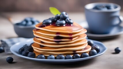 pancakes with blueberry