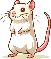 Cute Gerbil vector cartoon illustration