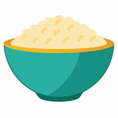 Rice Bowl on White vector