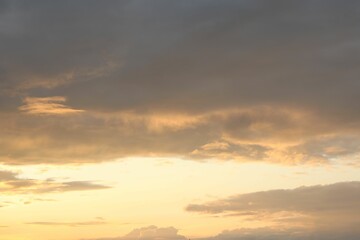 Fototapeta premium Picturesque view of sky with clouds on sunset
