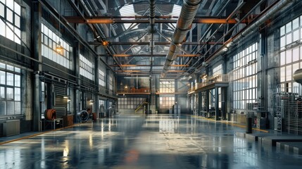 Industrial Interior: A Modern Factory