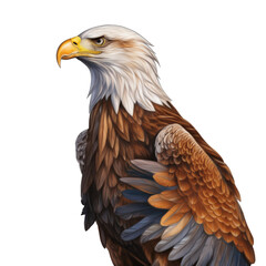 Obraz premium Adler, isoliert auf weißem Hintergrund, Freisteller, Transparent