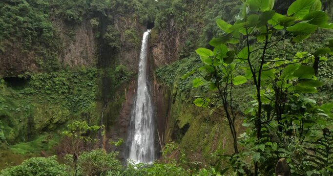 catarata del toro waterfall in costa rica near Poas volvano, central america