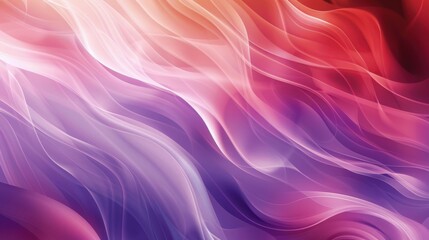 Obraz premium Colorful abstract waves in hues of red, pink, and purple creating a fluid, dynamic composition.