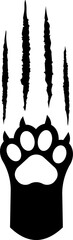 Cat claws scratching icon design.