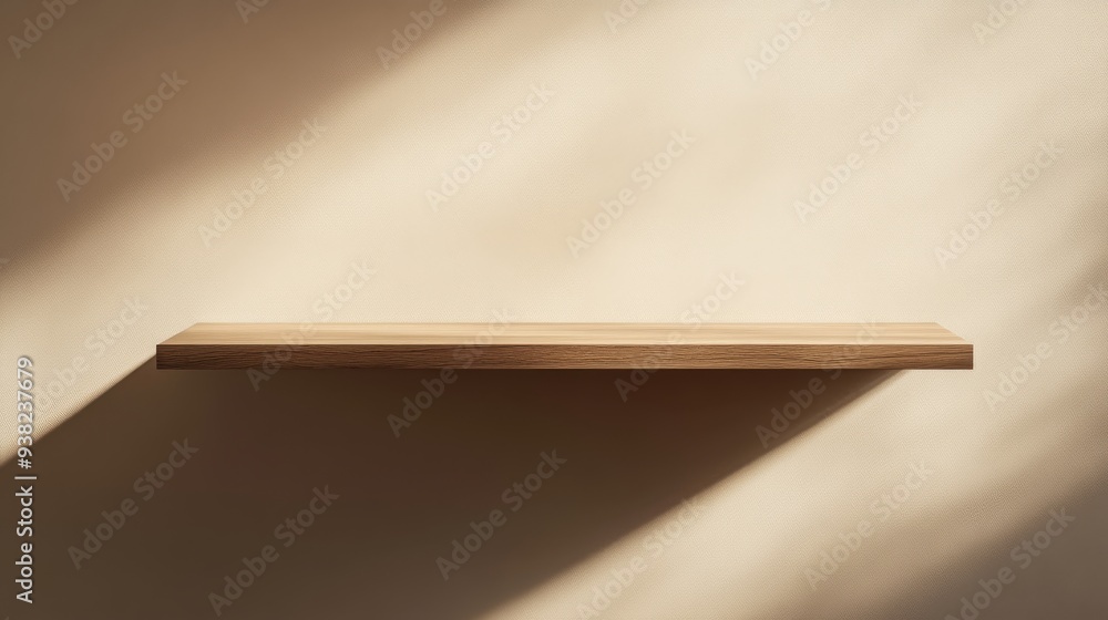 Poster a contemporary wall shelf featuring a sleek minimalist frame is mounted against a neutral background
