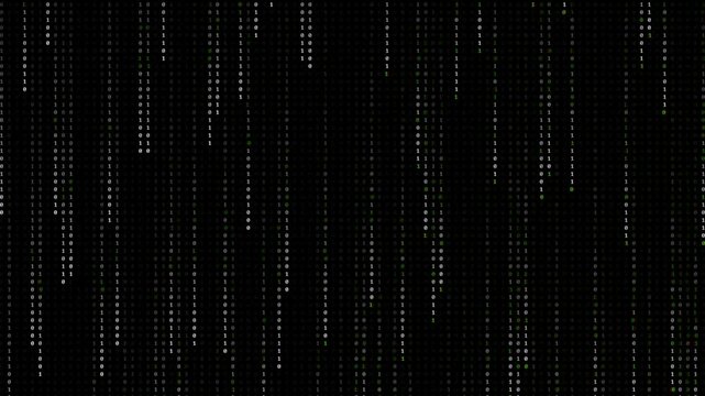 Binary Digit Rain Animation