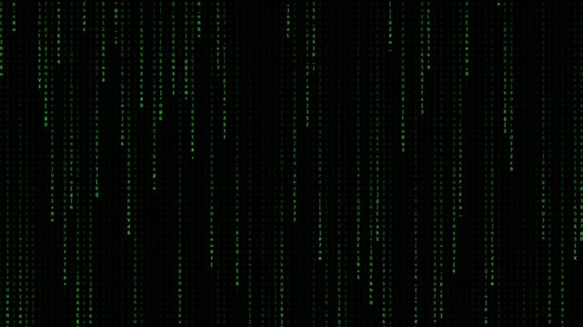 Futuristic Green Digital Rain Animation