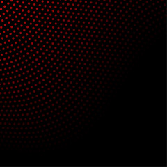 Abstract background with waves and dots. Vector banner. Background for poster, card, brochure, booklet, flyer. Geometric element for design. Red and black gradient