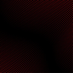 Abstract background with waves and dots. Vector banner. Background for poster, card, brochure, booklet, flyer. Geometric element for design. Red and black gradient