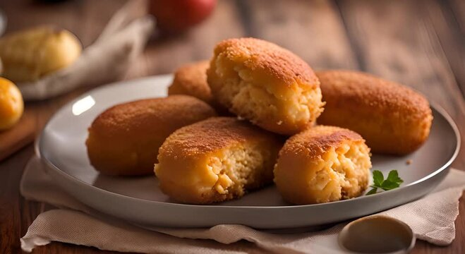 Plate with Spanish croquetas.