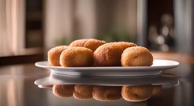 Plate with Spanish croquetas.