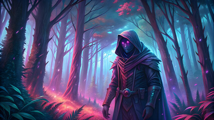 generate an image of a dense mystical forest