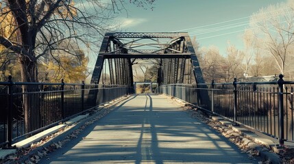 Obraz premium Iron Bridge with Railing