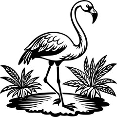 Single-Leg Flamingo by the Pond vector