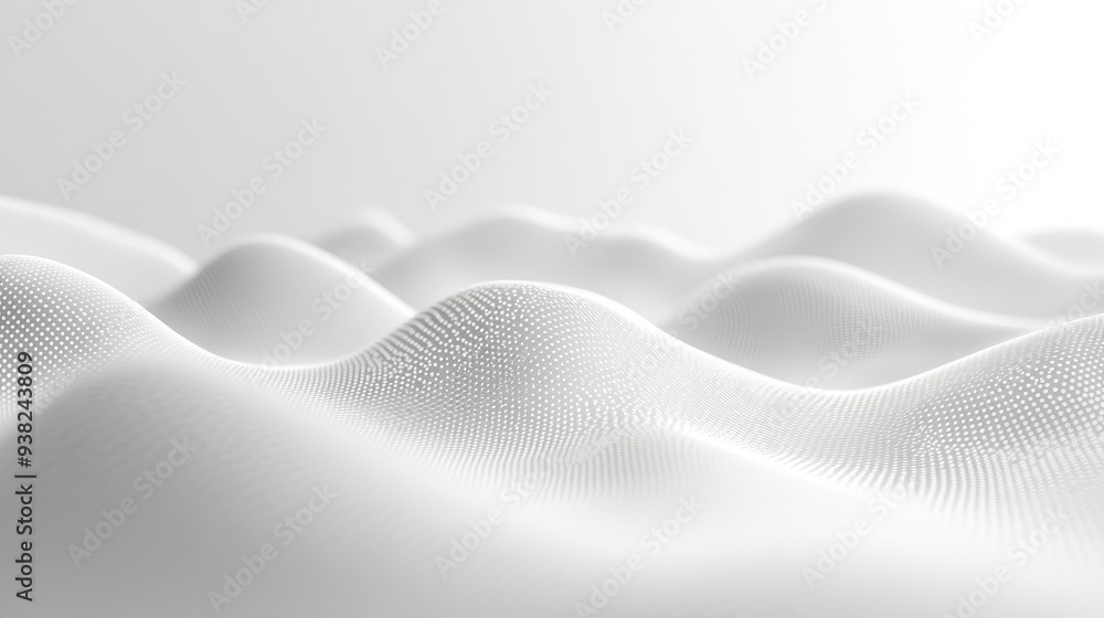 Poster clean design of digital data waves in a minimalist style, symbolizing connectivity, on a plain backd