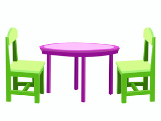 two chairs and table