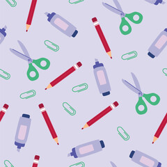 Cute Pen Highlighter Scissors Pattern