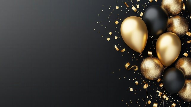 Background of Elegant anniversary celebration back and gold theme