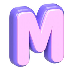 3D Rendered Letter M