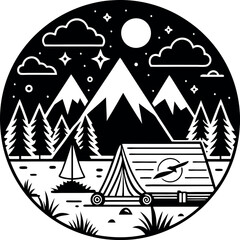 Camping T-shirt Design