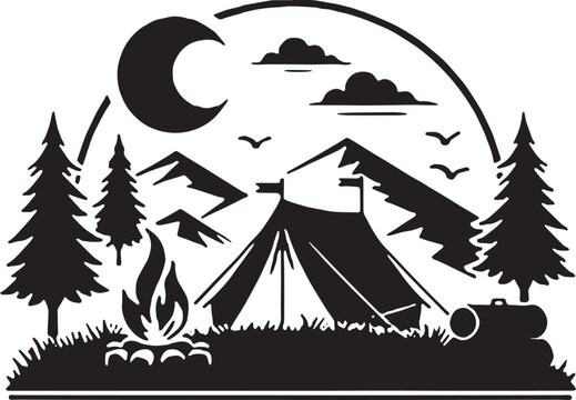 Camping T-shirt Design