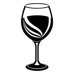 wine glass isolated on white