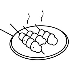 illustration of bread with butter