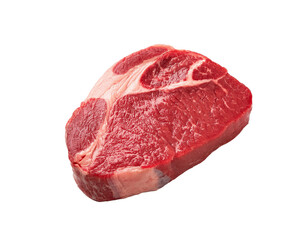 Obraz premium Steak isoliert auf weißen Hintergrund, Freisteller