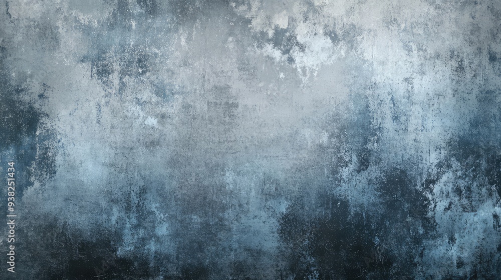 Poster abstract grunge background with rough, fragmented edges and subtle hues of gray and blue, offering a