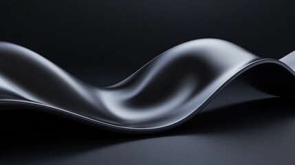 A black wave with a shiny surface