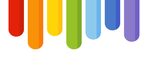 Colorful rainbow line stripes border frame template. Creativity, art concept. Suitable for poster, flyer, card. Flat modern banner vector design isolated illustration.